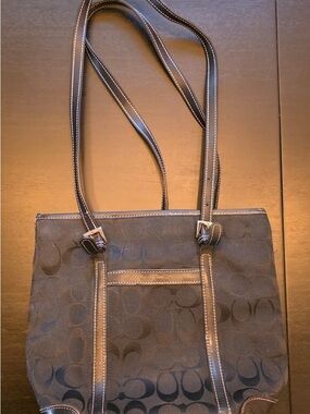 Coach Black Monogram Shoulder Bag